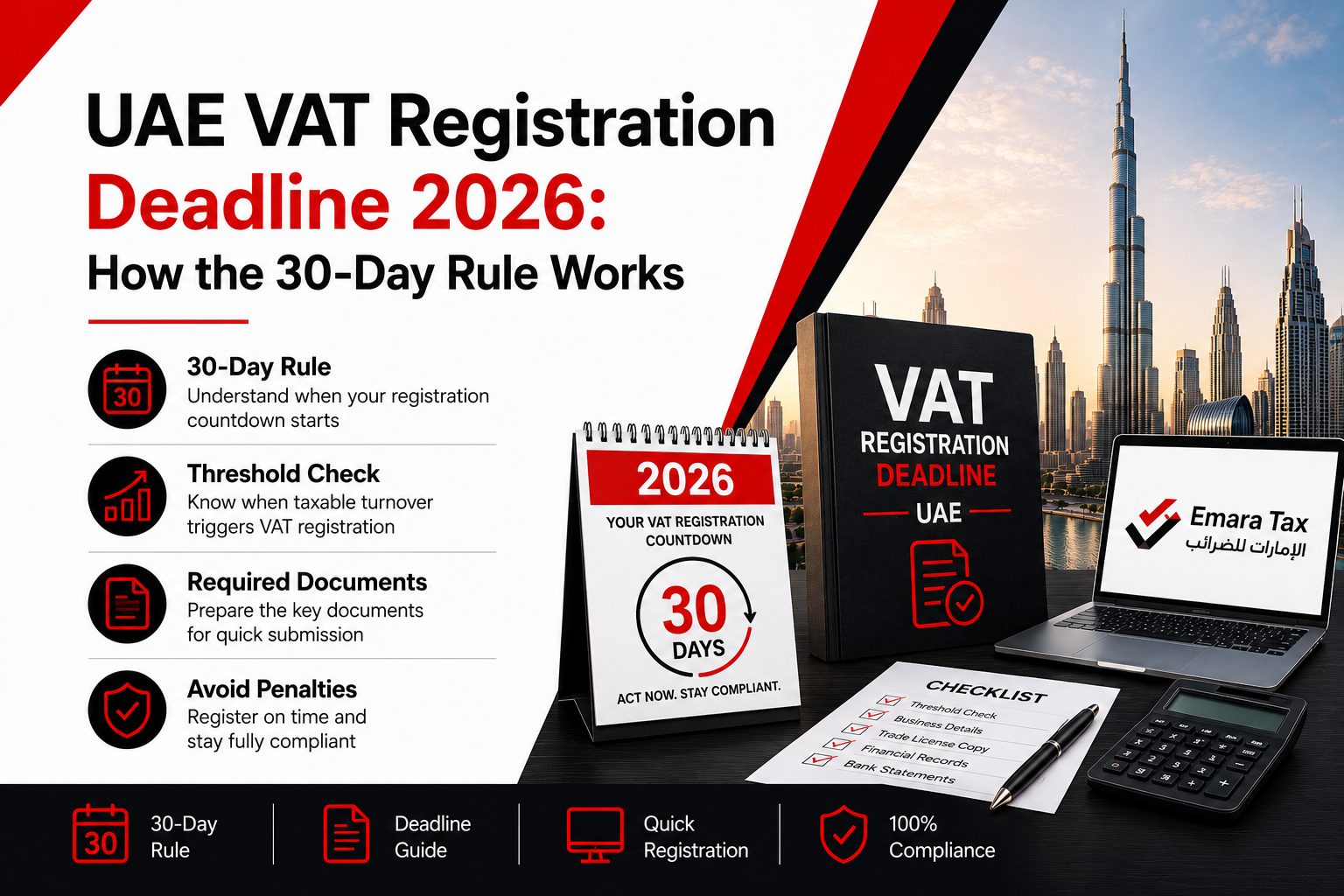 UAE VAT Registration Deadline 2026: How the 30-Day Rule Works